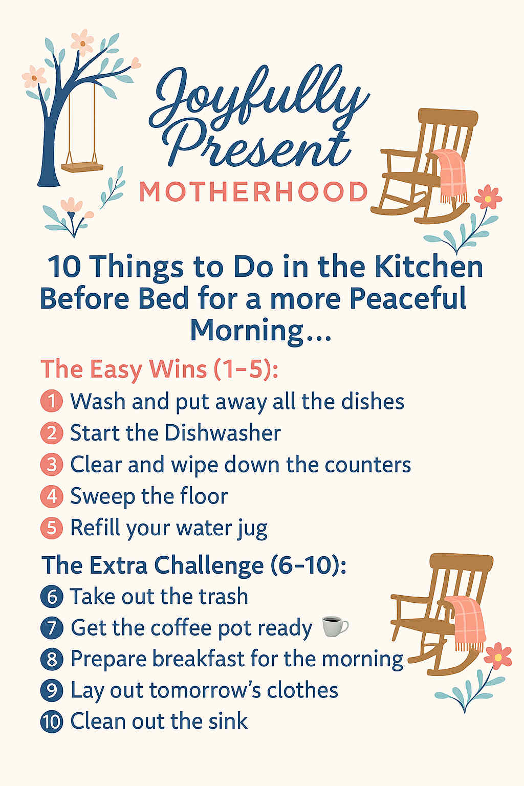 Peaceful morning kitchen routine